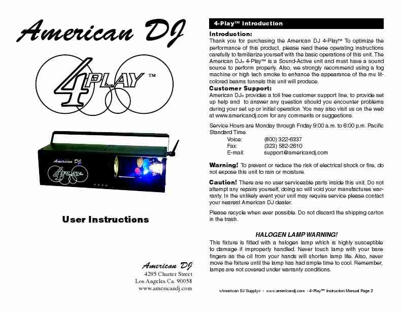 American DJ DJ Equipment 4Play-page_pdf